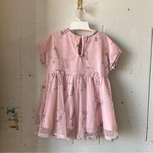 Hanna Andersson Pink Tulle Embroidered Unicorn Dress - Picture 4 of 14